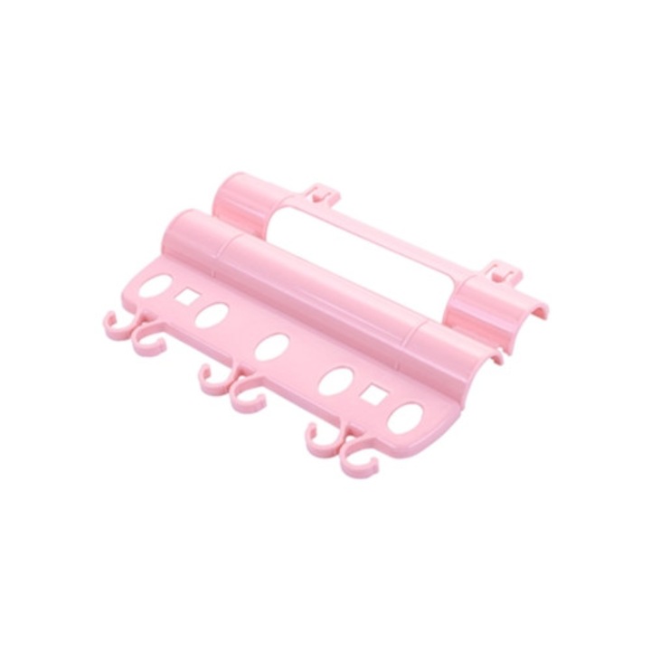 Umeras multifunctional pentru haine, roz, set de ganci