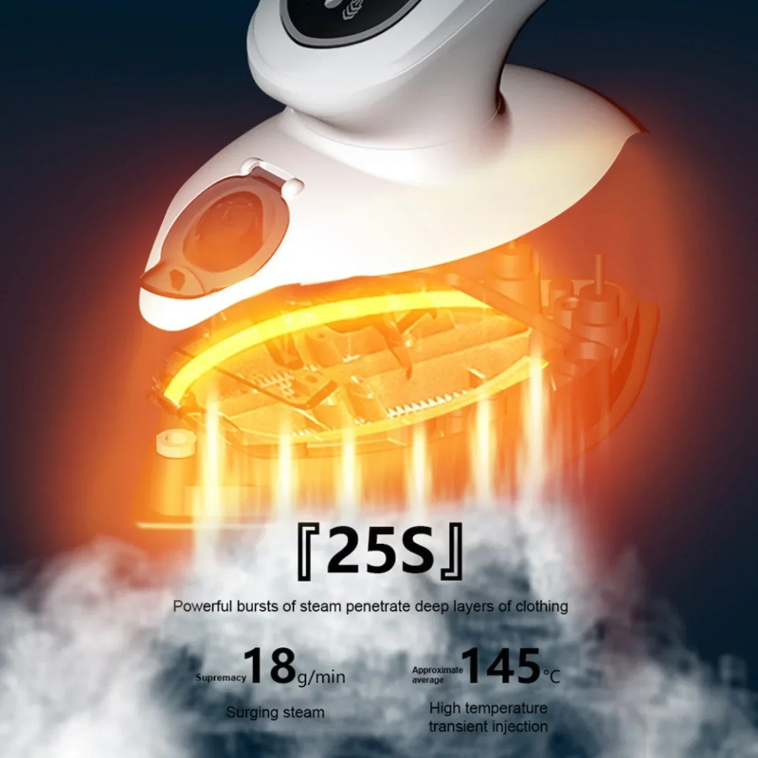 Aparat de calcat cu aburi, 1100W, rezervor 110ml, portabil, alb