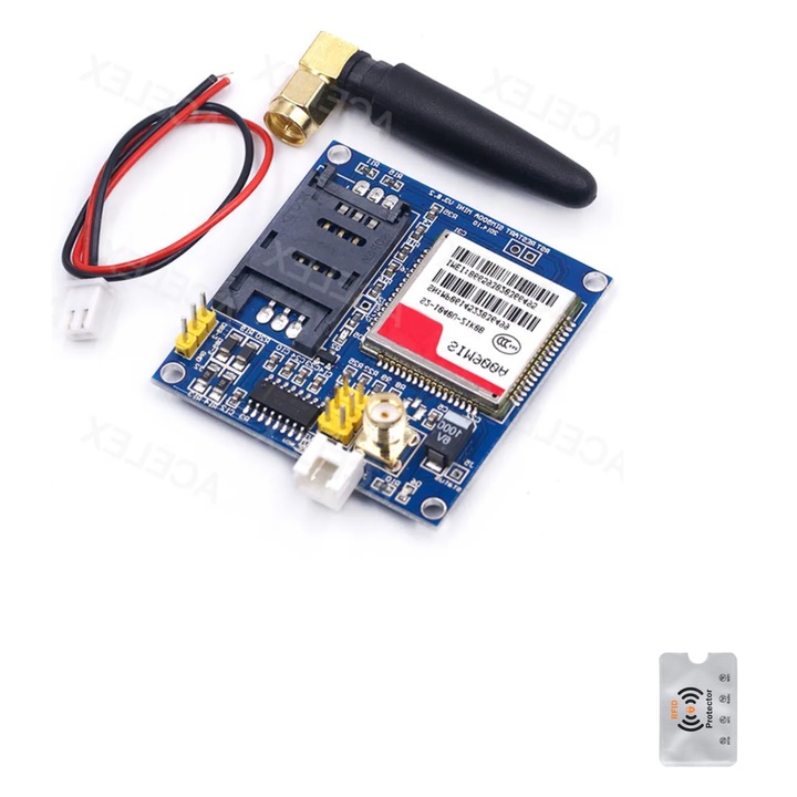 Modul GSM SIM900A, Transmisie Date Mobile, Slot Sim, Wireless GPRS, Antena C83, 1 Protectie Rfid Card, UnderShop