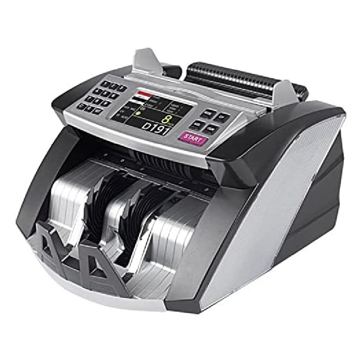 Masina de Numarat Bani, SUPER TRENDS, Detectie IR/UV/MG, 1000 bancnote/min, Negru + Gri, 292x248x175mm