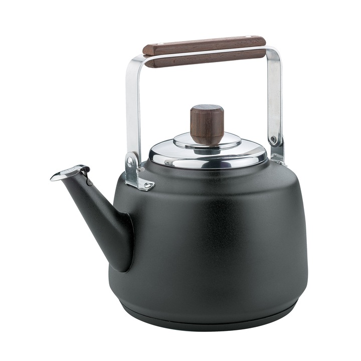 Чайник Cilio, инокс/лак, 1,2 л, 16,5x21,5 см, черен