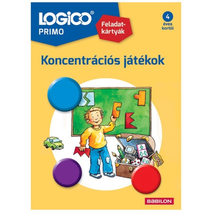 Книга LOGICO Primo Игра за концентрация, Илюстрована, 3 години, Унгарски Език, Година 2024, 1 Брой