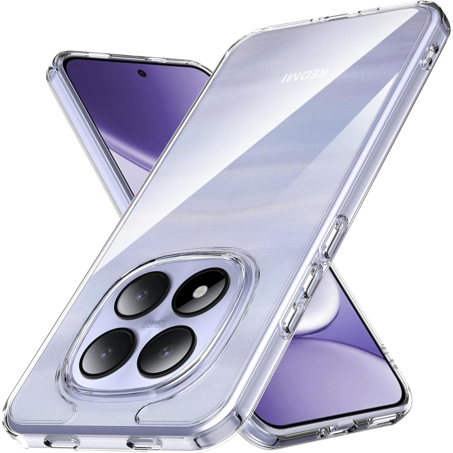 BestCase® Husa Anti Shock + Folie de sticla inclusa, Compatibil cu Xiaomi Redmi Note 15 Pro 5G, Airbag 4 Corners, Transparent