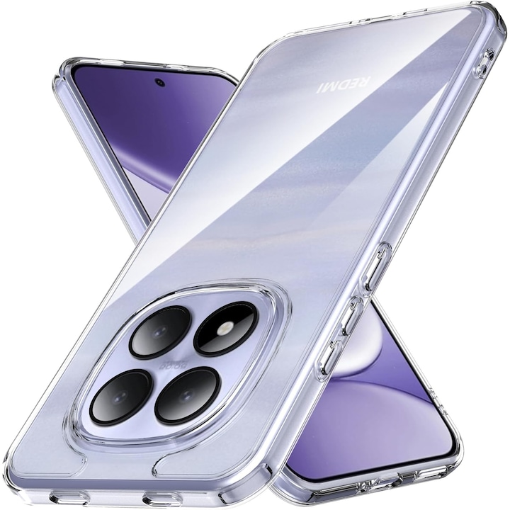 BestCase® Husa Anti Shock Pentru Xiaomi Redmi Note 15 Pro 5G, Reinforced 4 Corners, Transparent