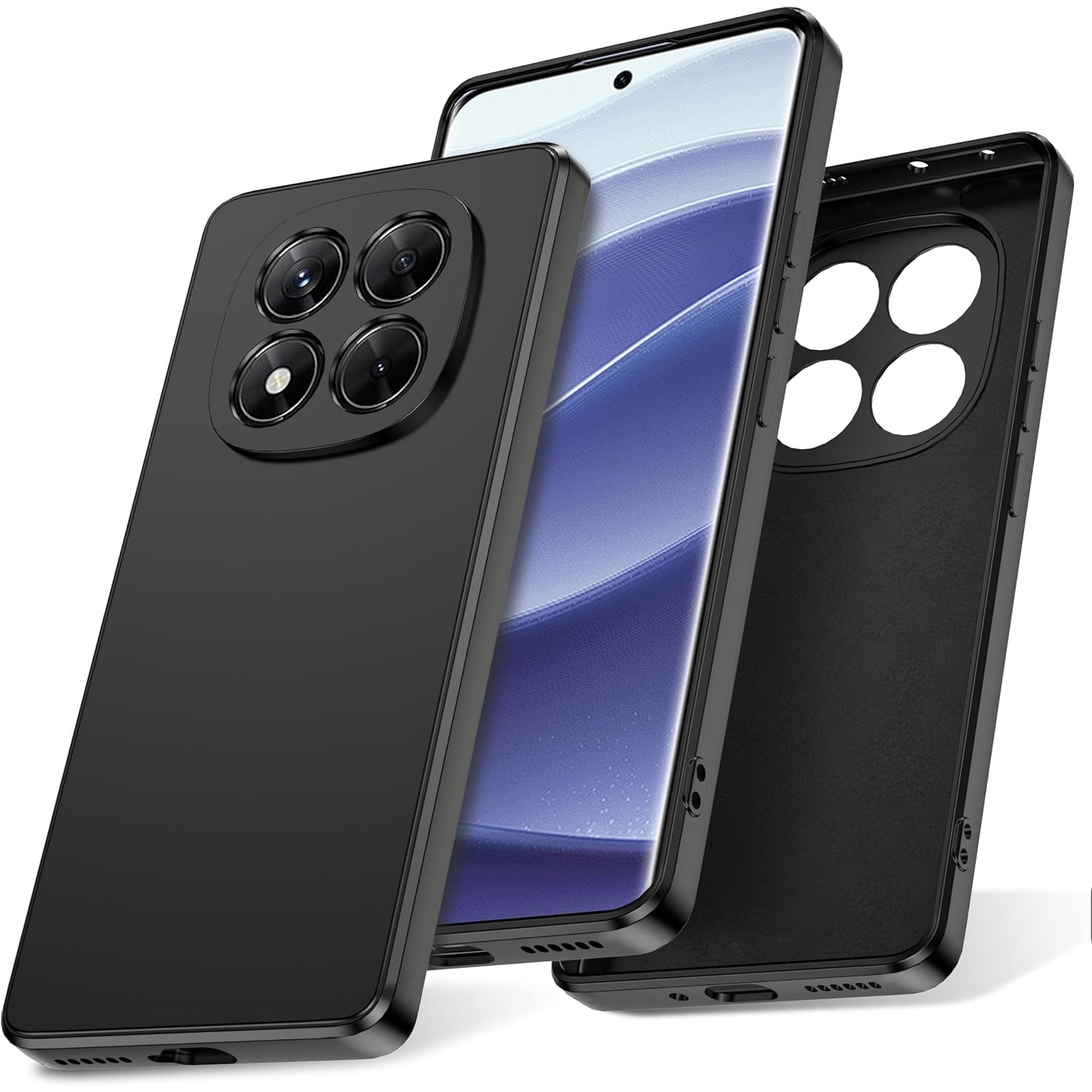 Husă pentru telefon, BestCase, Xiaomi Redmi Note 15 Pro Plus 5G, silicon, negru mat, ultra slim