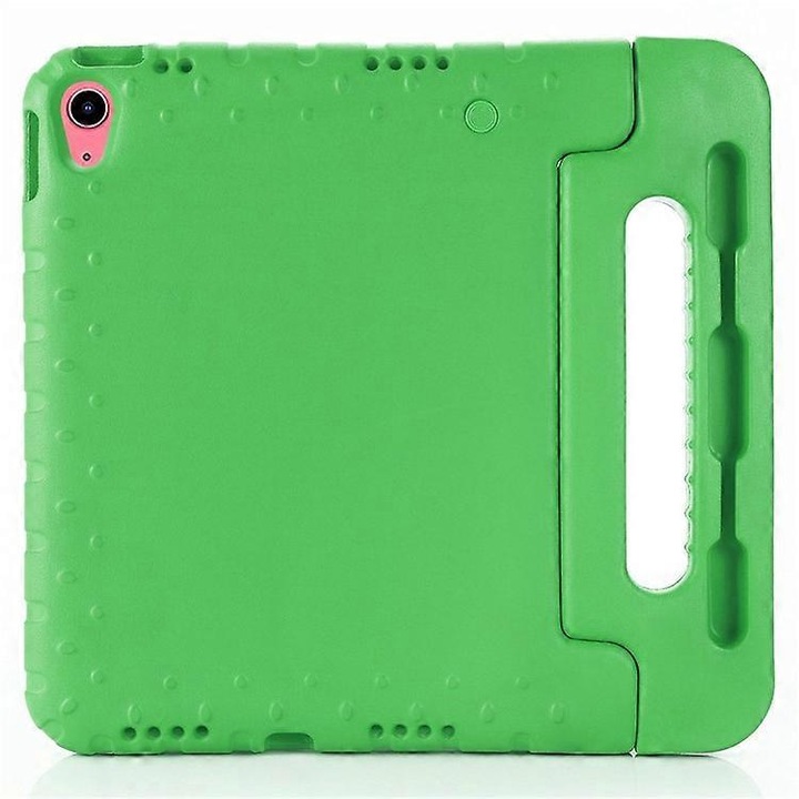 Védő EVA tablet tok, zöld, állvánnyal és fogantyúkkal, 10.9 hüvelykes