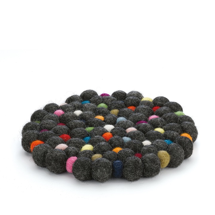 Cilio forróedény alátét, 21cm, gyapjú, fekete