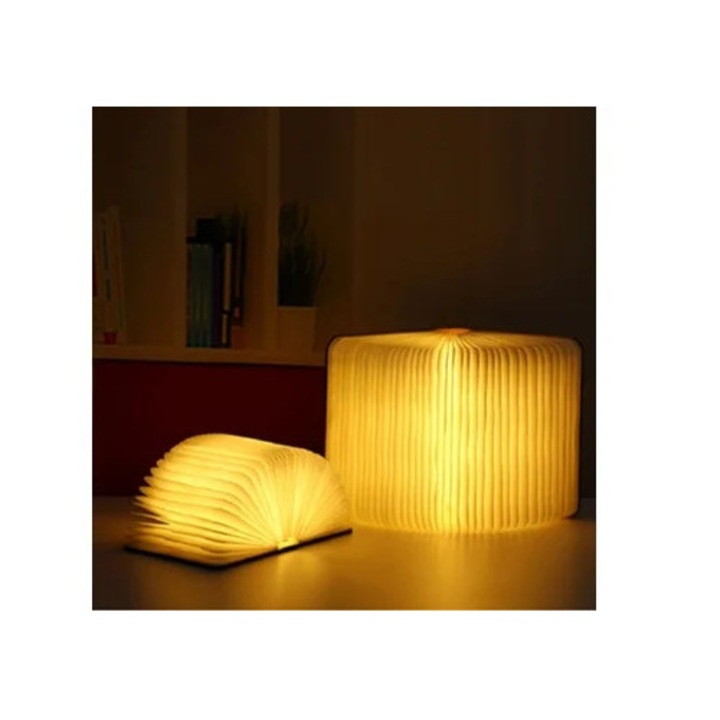 Veioza LED USB, lampa de noapte, magnetica, pliabila, 5V