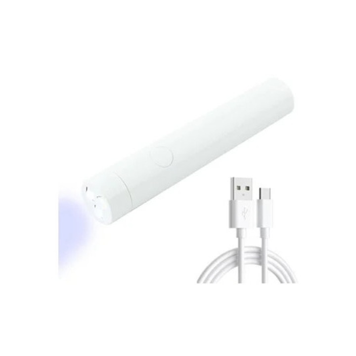 Lampa UV LED pentru unghii, portabila, uscare rapida, alba, mini