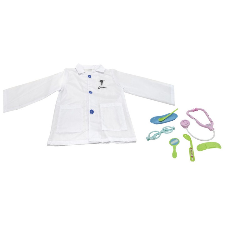 Costum de doctor: halat si 7 accesorii