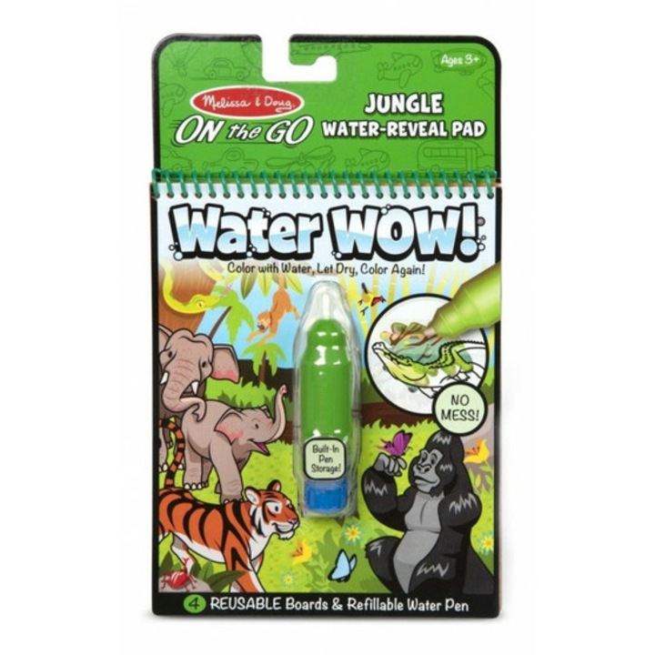 Set pictură M&D, desen cu apă, jungla, 1 stilou, multicolor