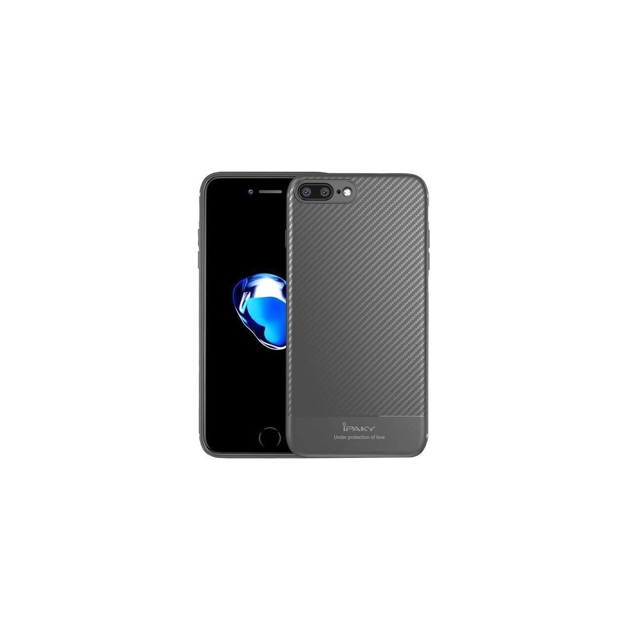 Husa Apple iPhone 7,iPhone 8,iPhone SE (2020) - Ipaky Fibre Carbon Gray