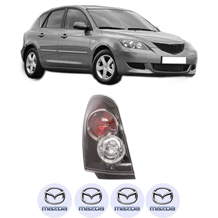 Lampa Stop Spate Dreapta MAZDA 3 (BK) din 2003-2009, Auto, DEPO, 4x Stickere auto cu MAZDA