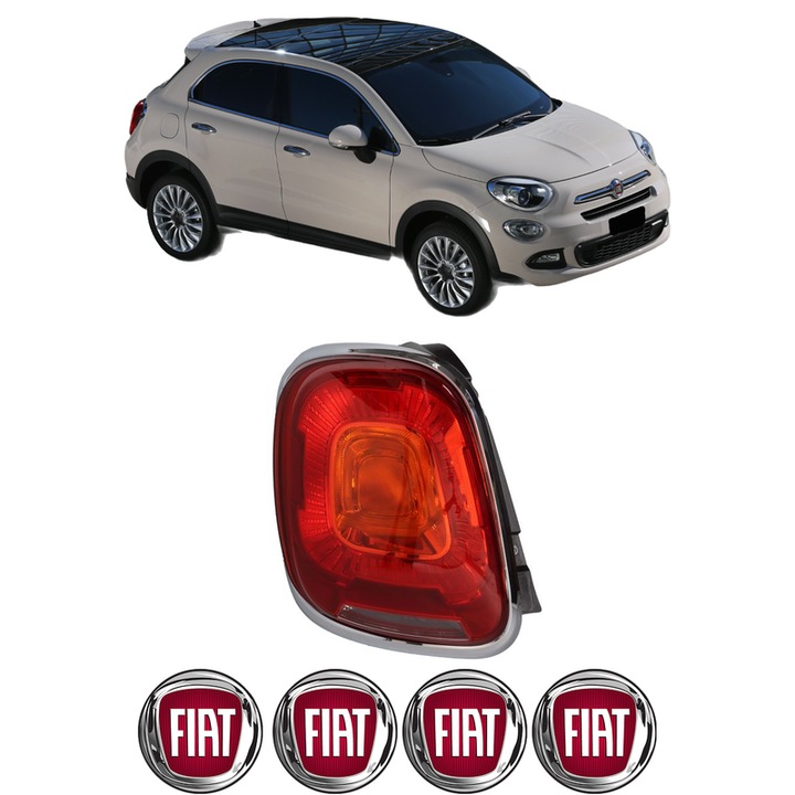 Lampa Stop Spate Stanga FIAT 500X (334_) din 2014-2020, Auto, DEPO, 4x Stickere auto cu FIAT