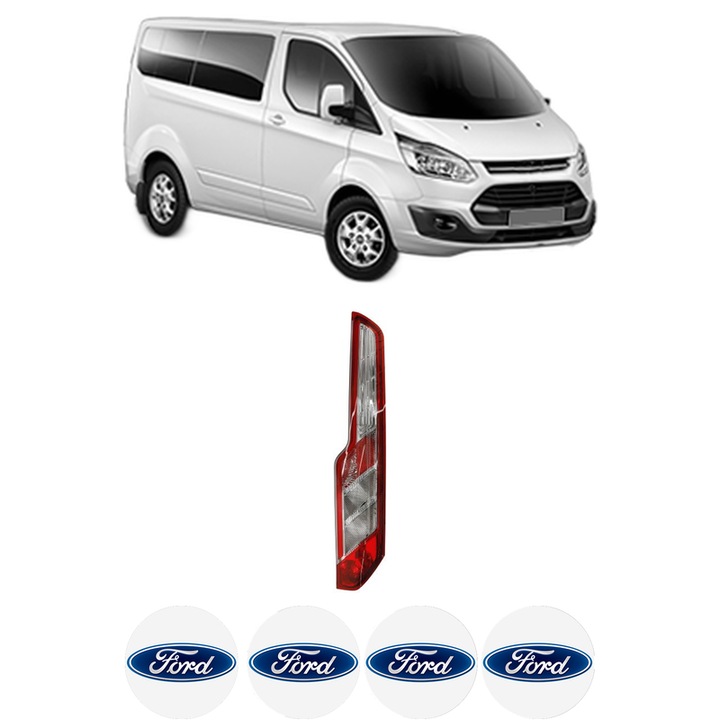 Lampa Stop Spate Dreapta FORD TRANSIT CUSTOM V362 Bus (F3) din 2012-2023, Auto, DEPO, 4x Stickere auto cu FORD