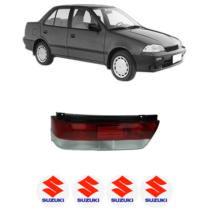 Lampa Stop Spate Stanga SUZUKI SWIFT II Saloon (AH, AJ) din 1989-2001, Auto, DEPO, 4x Stickere auto cu SUZUKI