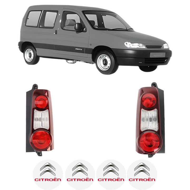 Set Stopuri Spate Stanga Dreapta CITROEN BERLINGO / BERLINGO FIRST MPV (MF_, GJK_, GFK_) din 1996-2011, Auto, DEPO, 4x Stickere auto cu CITROEN