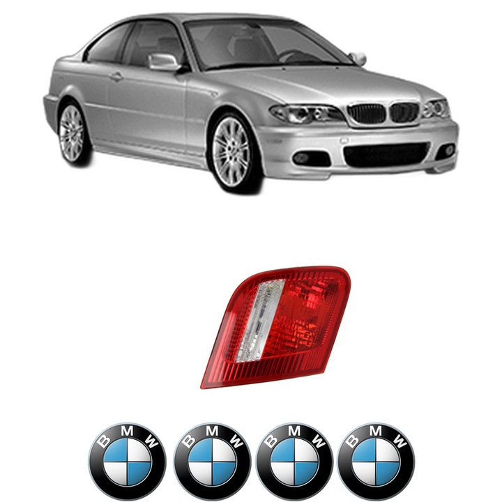 Lampa Stop Spate Stanga BMW Seria 3 Coupe (E46) din 1998-2006, Auto, DEPO, 4x Stickere auto cu BMW