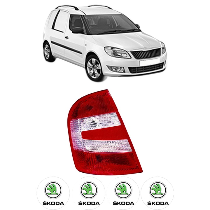 Lampa Stop Spate Stanga SKODA FABIA I Praktik (6Y5) din 2000-2007, Auto, DEPO, 4x Stickere auto cu SKODA