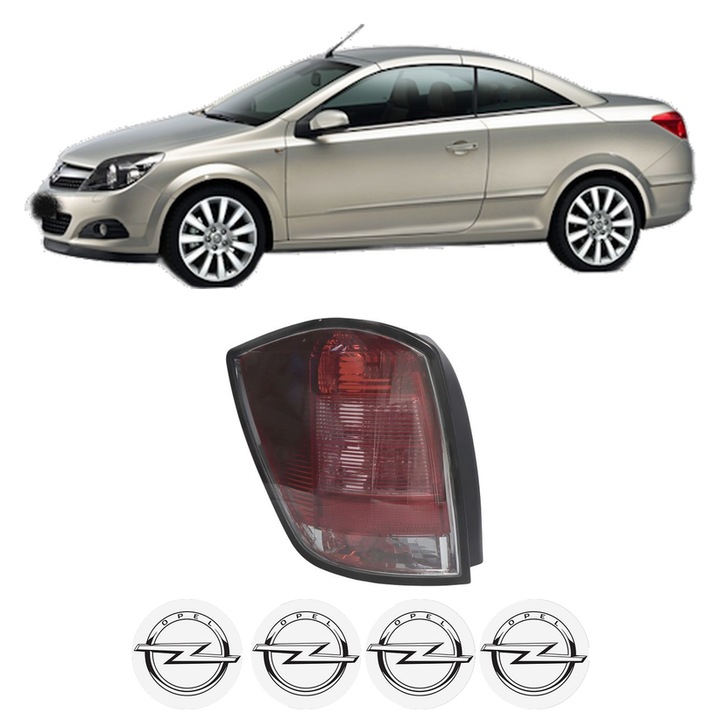 Lampa Stop Spate Stanga OPEL ASTRA H TwinTop (A04) din 2005-2010, Auto, TYC, 4x Stickere auto cu OPEL