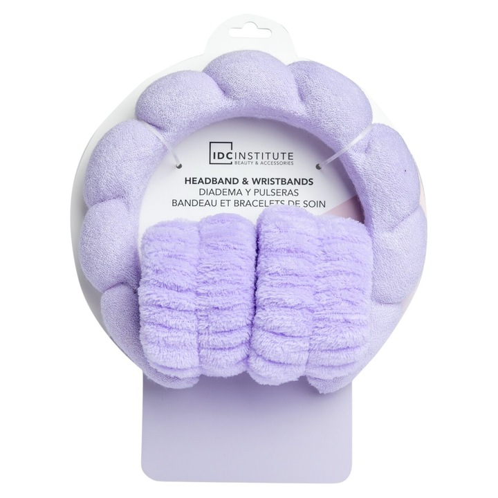 Set bentita si mansete Skincare lila, IDC Institute, 44137
