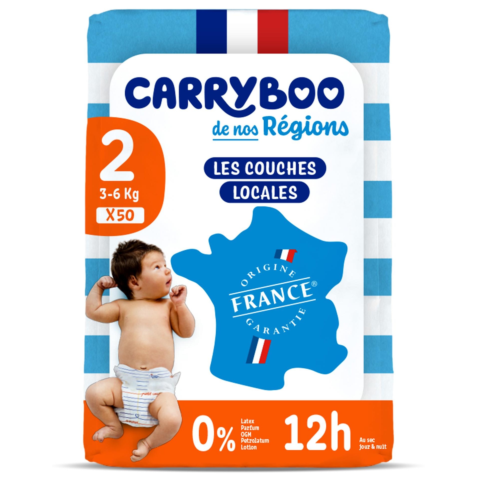 Scutece C2, 3-6kg, fara parfum, nou nascuti, marimea 2 Carryboo, Regions 50buc