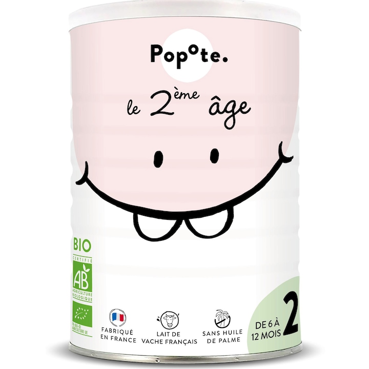 Lapte praf BIO continuare Popote, etapa 2, 6-12 luni, 400g