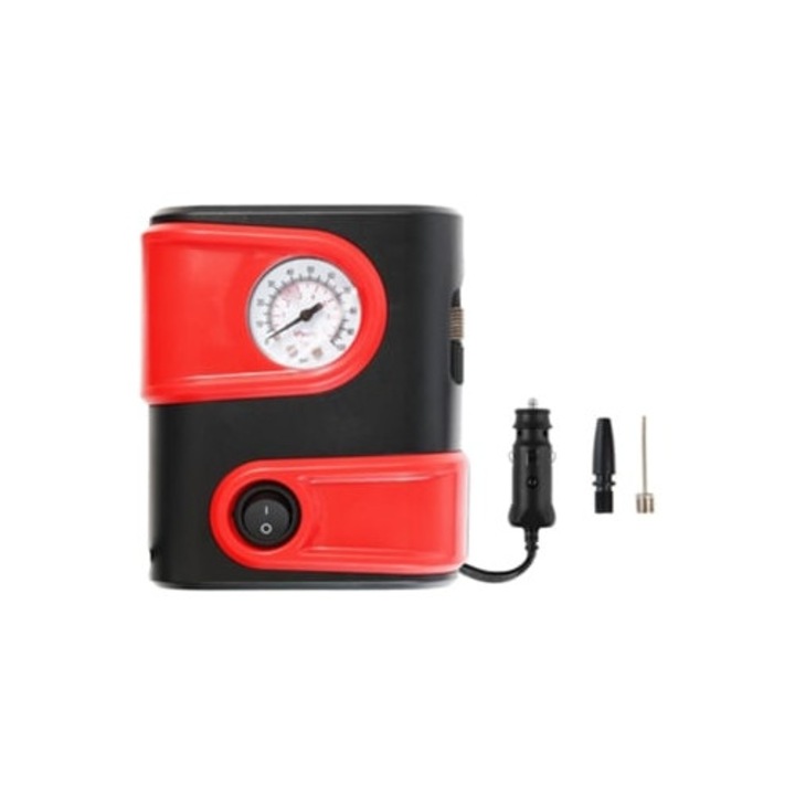 Compresor auto, pompa de aer, 12V, 100psi, cu lumina de urgenta, portabil