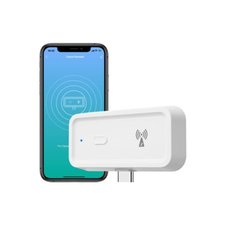Zigbee 3.0 удължител на обхват, усилвател на сигнал Tuya, бял