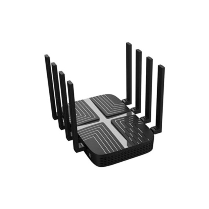 Router wireless, dual SIM, Wi-Fi 6, porturi Gigabit, negru