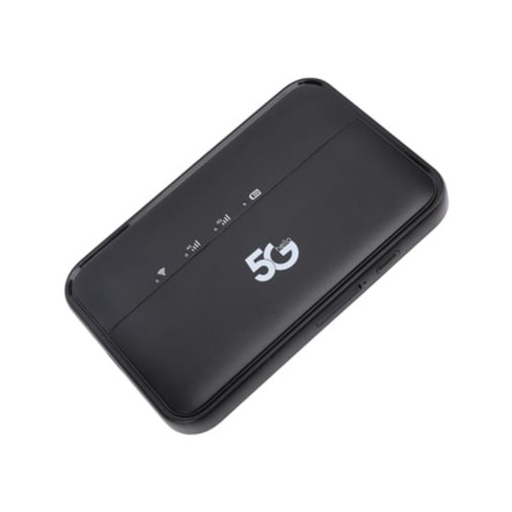 Hotspot mobil Wi-Fi 5G, Wi-Fi6 globális, IP54, újratölthető, fekete
