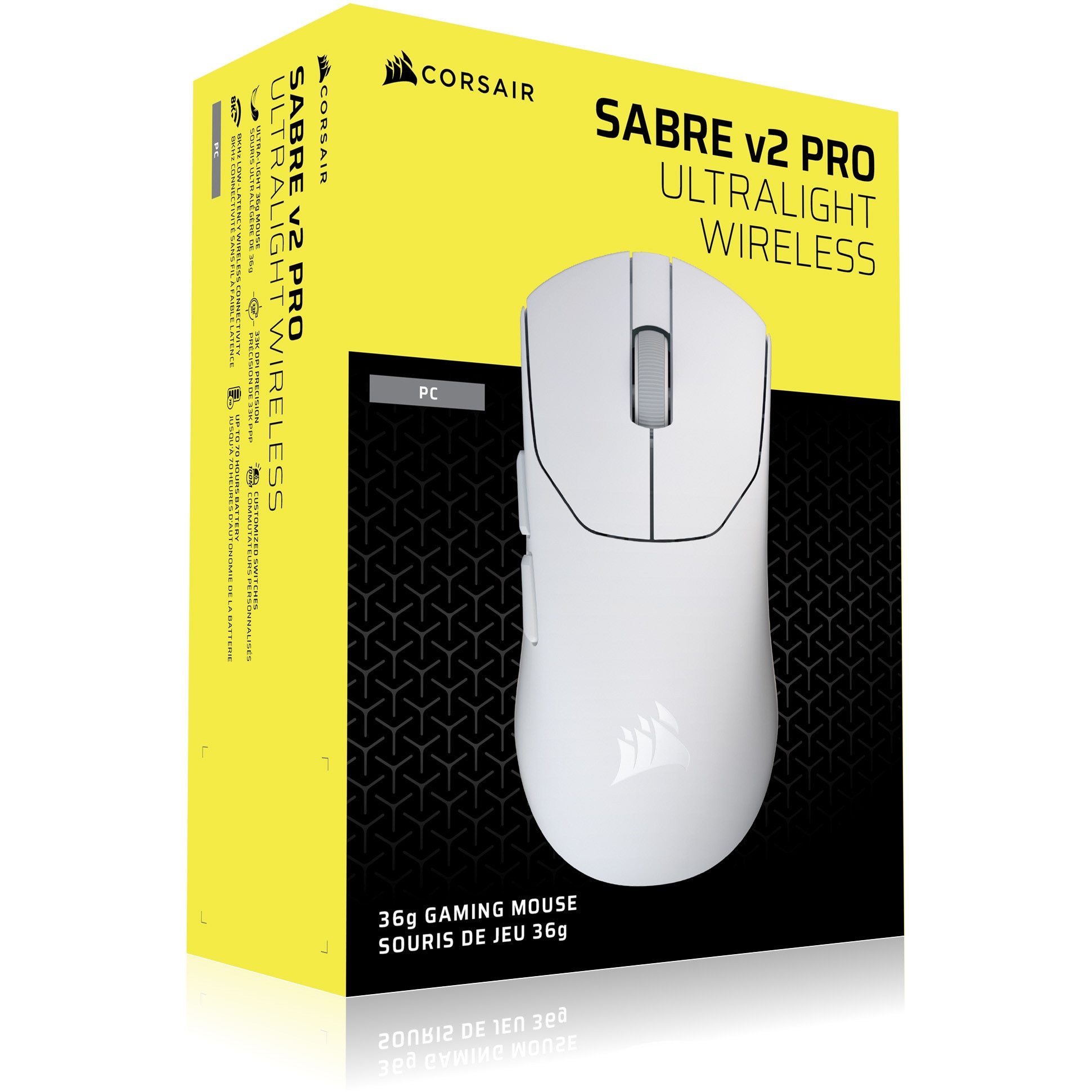 Mouse gaming wireless Corsair SABRE v2 PRO Ultralight Black, 36g