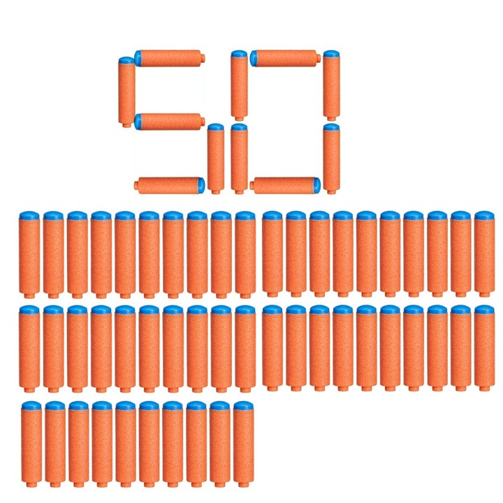 Комплект 50 стрелички Nerf N Series, Hasbro, 5x10см, за деца 8+