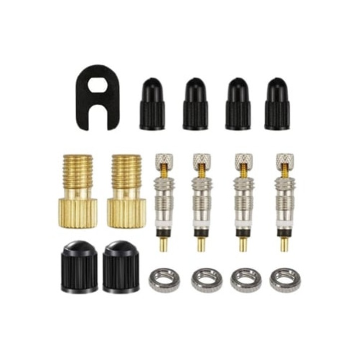 Kit adaptor supape pentru bicicleta, accesorii utile, vulcanizare