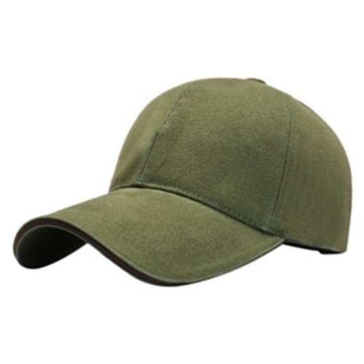 Sapca unisex din bumbac ajustabil, basic, verde