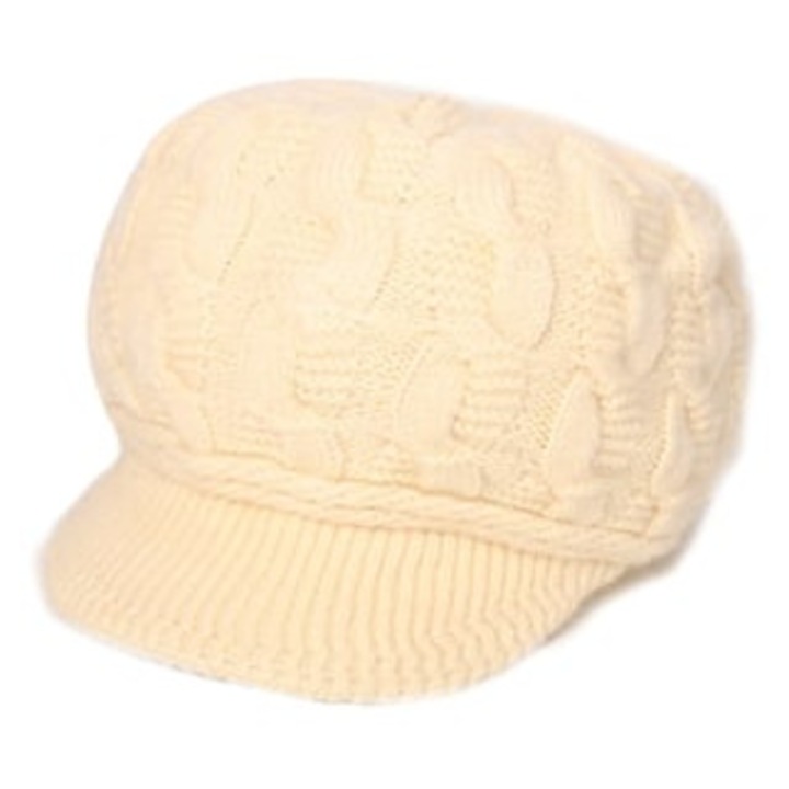 Női téli kötött sapka napellenzővel, többszínű