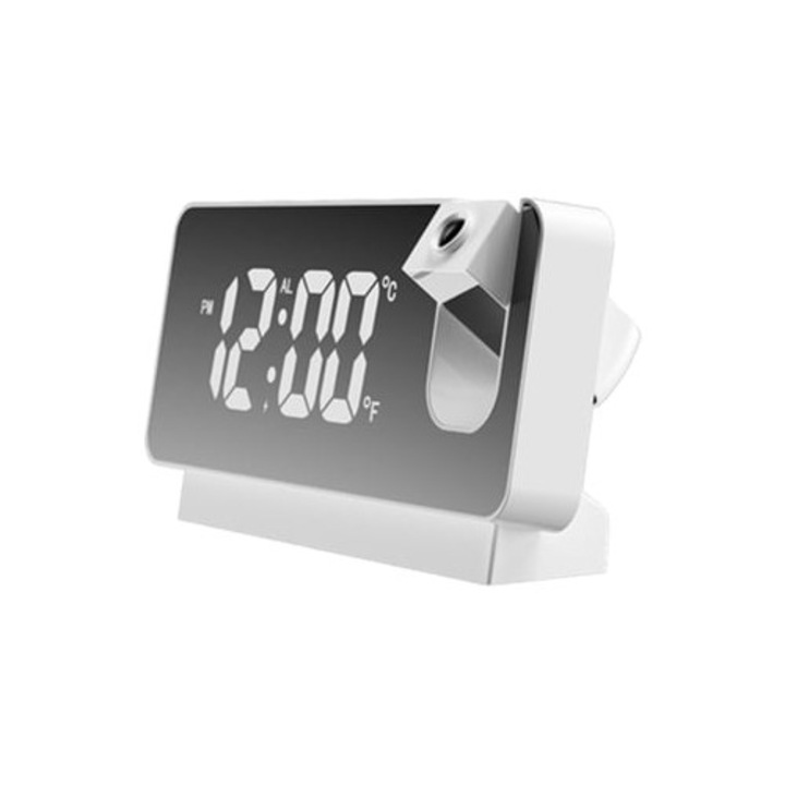 Fehér, kreatív LED, digitális tükör, rugalmasan állítható dekoratív óra