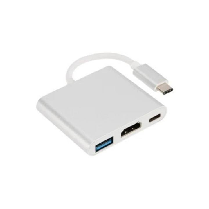 USB 3.1 elosztó, C típusú apa HDMI-hez, fehér
