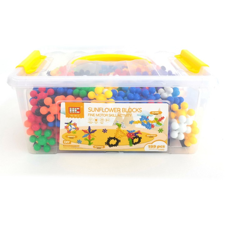 Joc de construcție din plastic, 199 piese, 2 culori