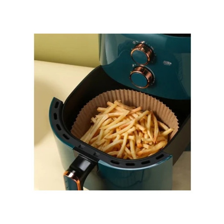 Folie de hartie de unica folosinta pentru Airfryer 20cm, set 50 bucati