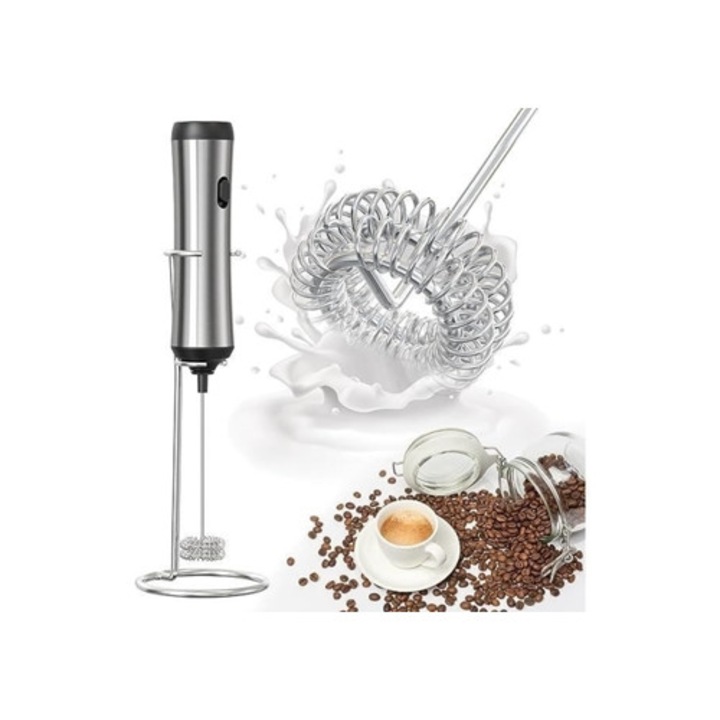 Spumant electric de lapte USB reincarcabil, inox usor de curatat, accesorii aparate cafea