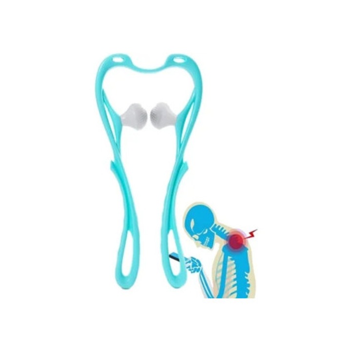 Aparat de masaj cervical stil lebada, albastru