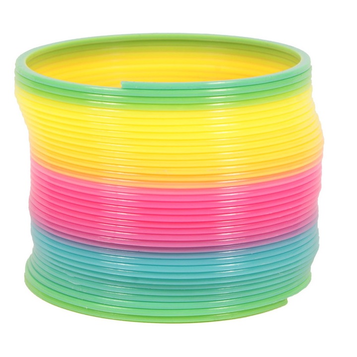 Jucărie de sortare, Arc de cerc spiralat, plastic, multicolor, 8cm