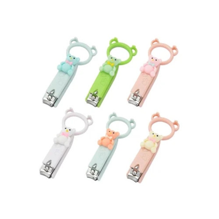 Set 6 Piese Foarfeci Unghii Forma Ursulet, Pile Cosmetice