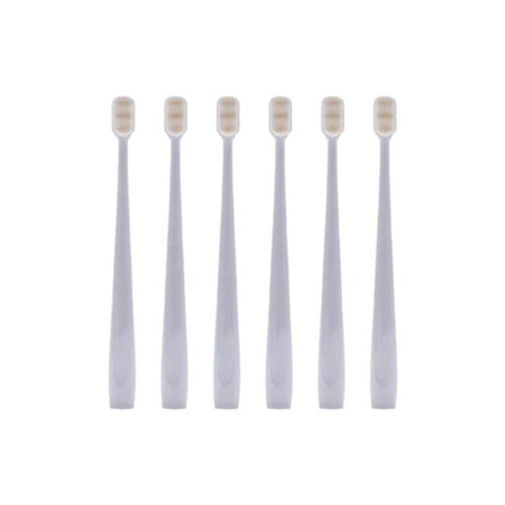 6 darab extra puha manuális fogkefe felnőtteknek, védi az érzékeny ínyt