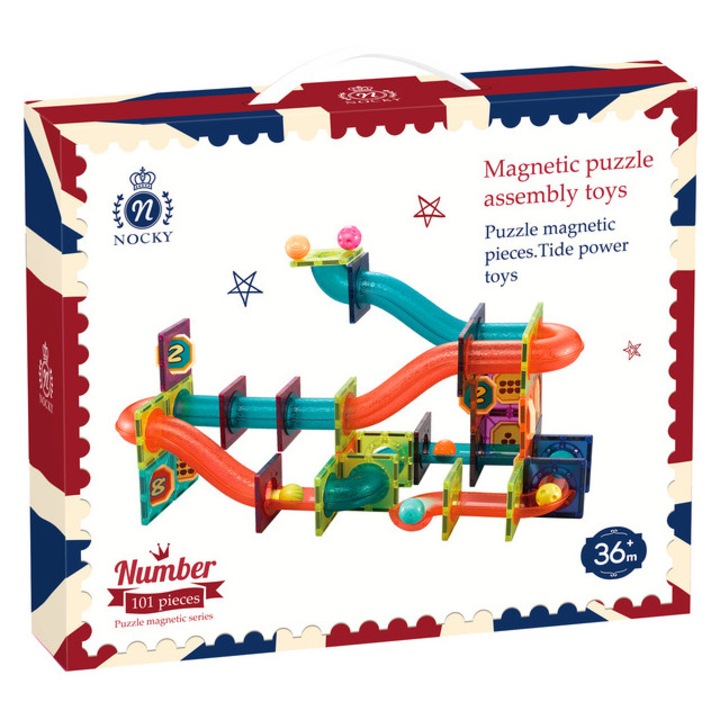 Pista magnetica cu bile 101 buc