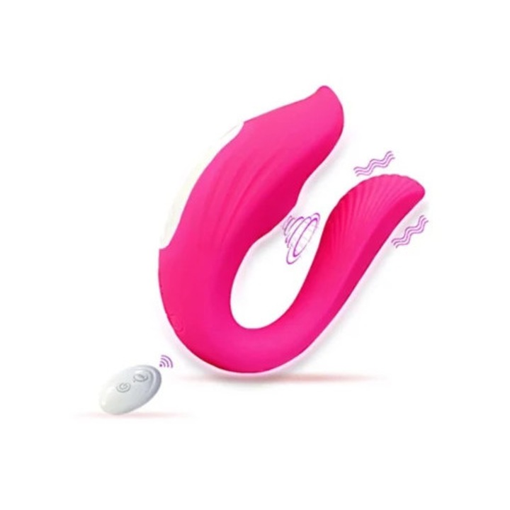 Vibrátor nőknek, 4 az 1-ben, Szívó funkcióval, Rózsaszín