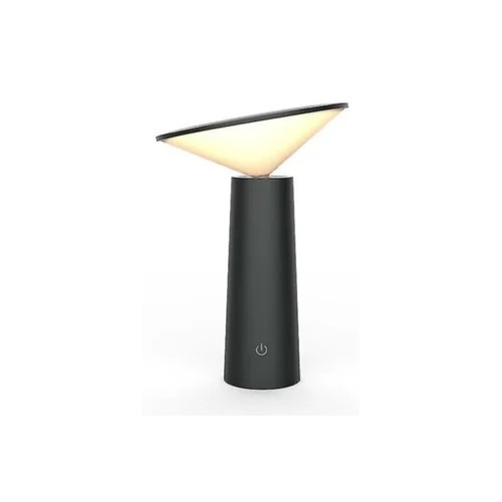 Veioza LED dimabila, iluminare ambientala, protectie oculara, neagra, SLD