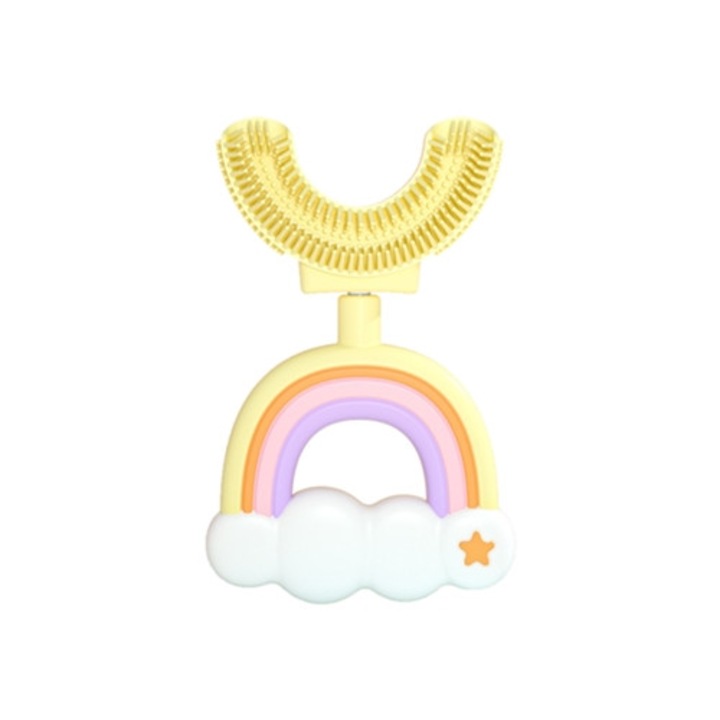 U fogkefe, sárga, gyerekeknek