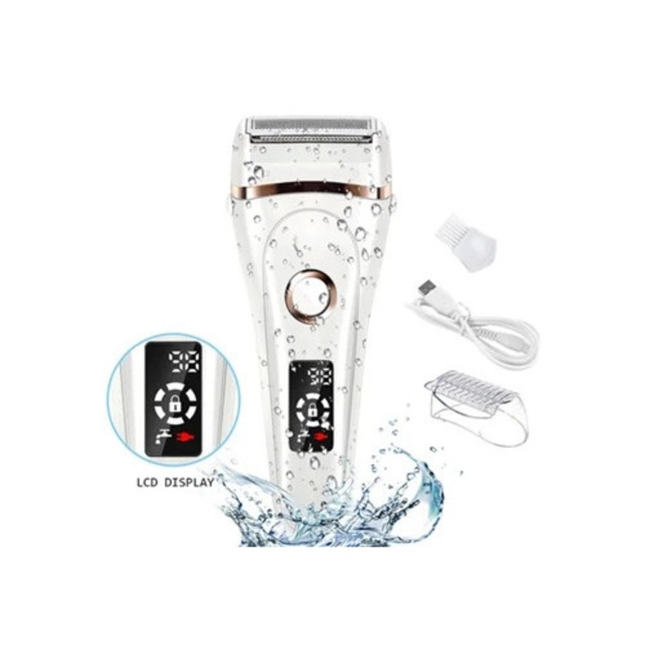 Epilator electric 3 in 1 pentru femei, trimmer fara fir, pentru corp, picioare, subrat, bikini